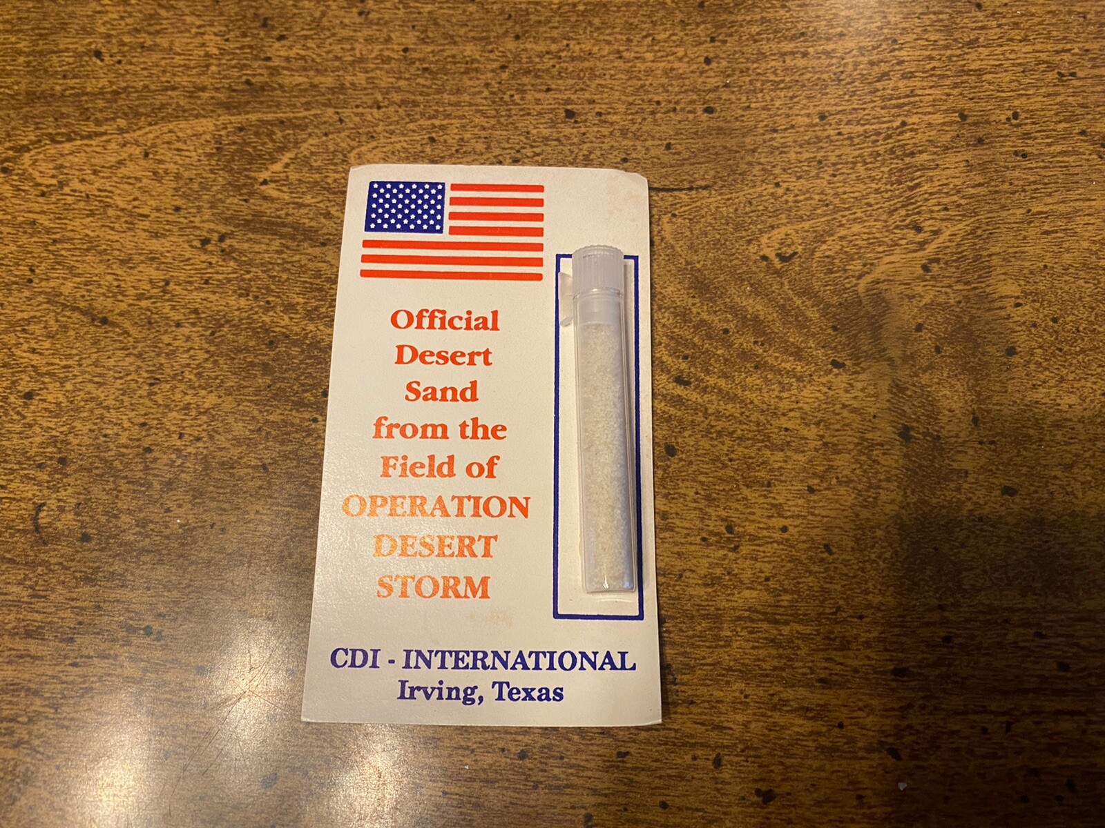 Desert Storm Sand Vial 1991 Original Gulf War Rare Persian Shield US Coalition 
