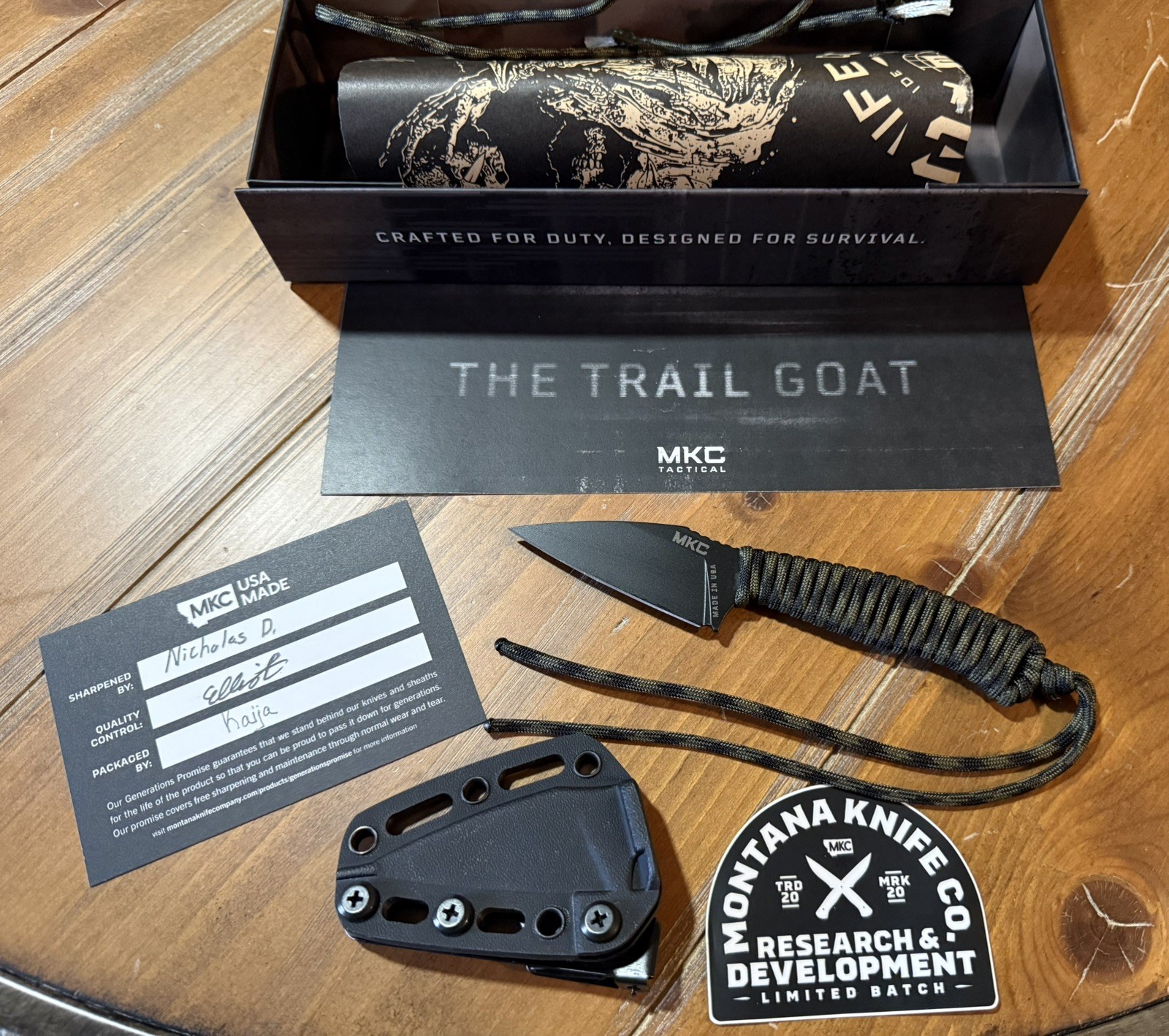 Montana Knife Company MKC R&D Trail Goat BLK/DARK CAMO Montana Knife Company MKC R&D Trail Goat BLK/DARK CAMO