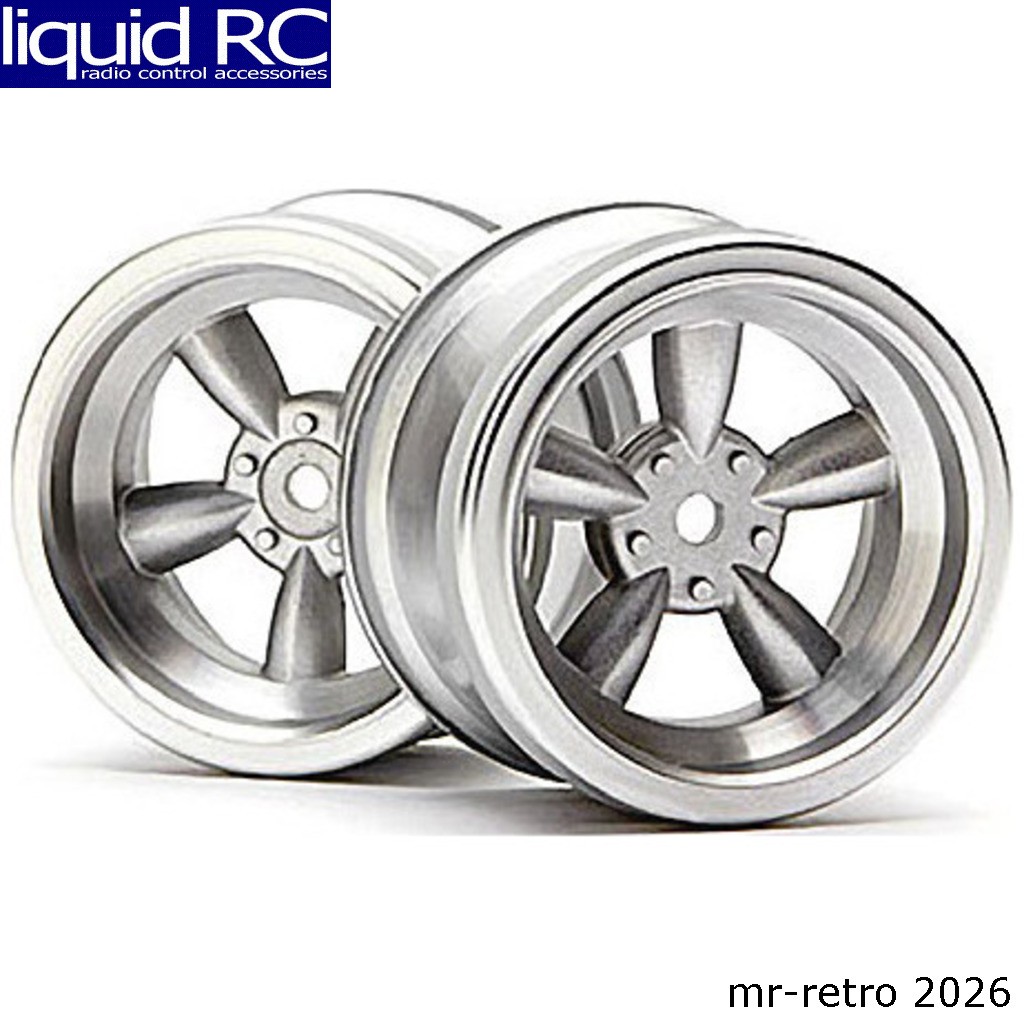 HPI 3820 Vintage 5-Spoke Wheels 31mm Matte chrome (2)