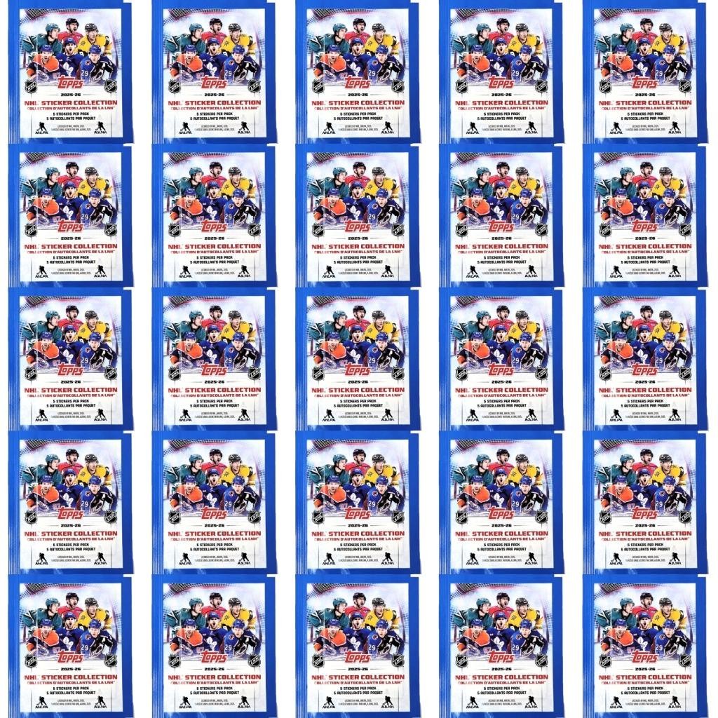Topps NHL Sticker Collection 2025-26 - LOT of 25 NEW + SEALED Packs