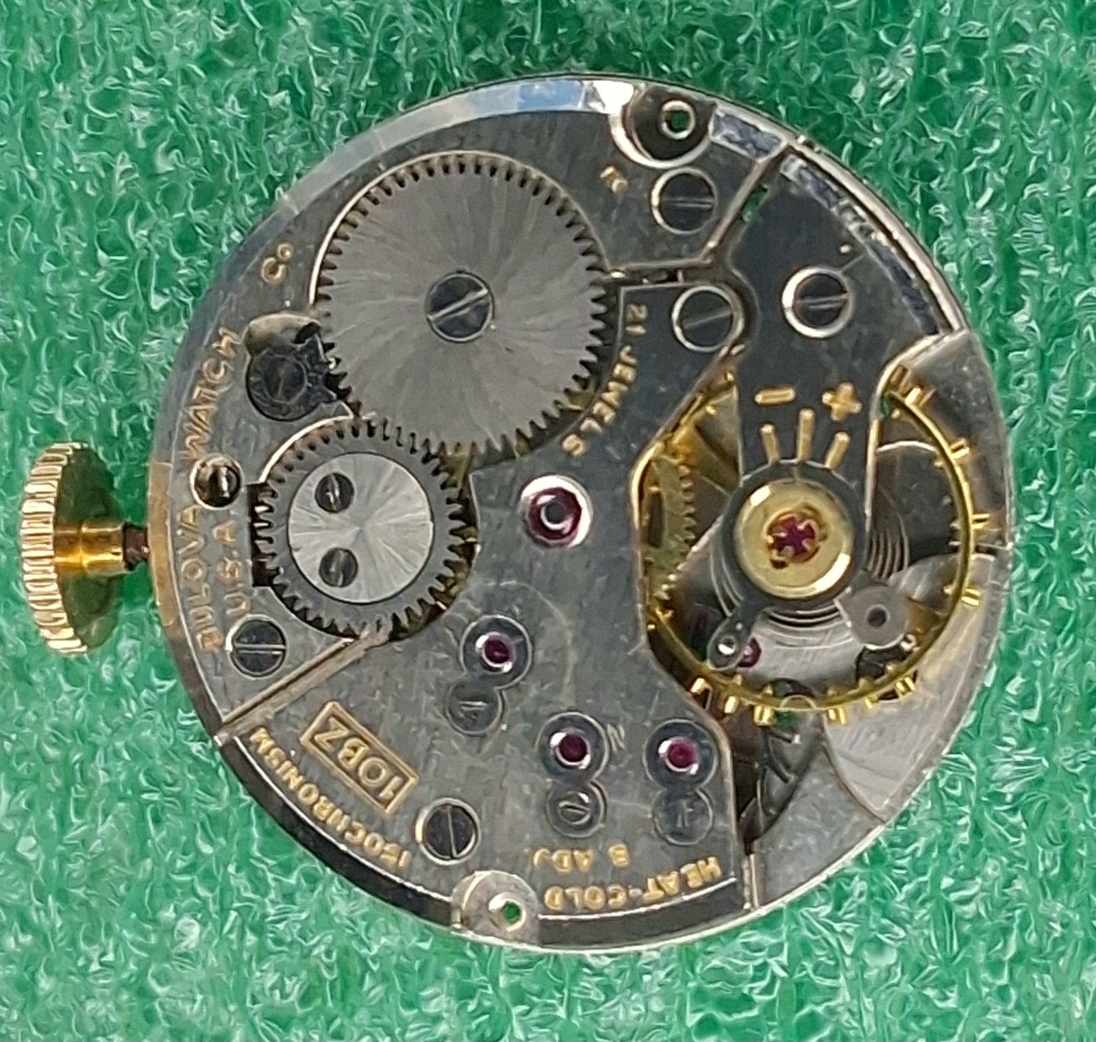 Lot M660 Mens Bulova 10BZ Manual Wind 21 Jewelry Movement  Vintage Watch Parts