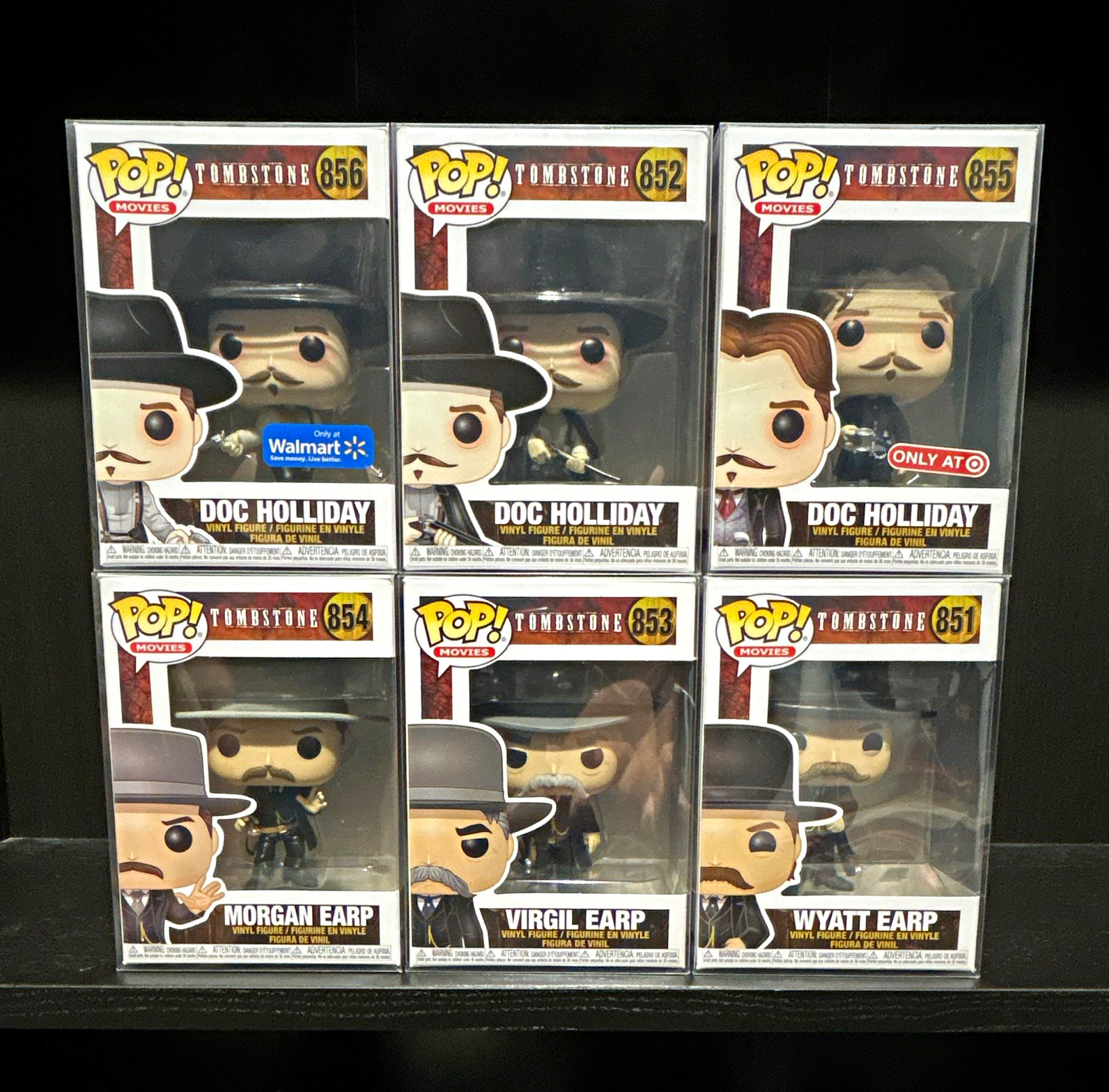 Funko Pop Movies Tombstone Set of 6 Vinyl Figures Doc Holliday & Earps