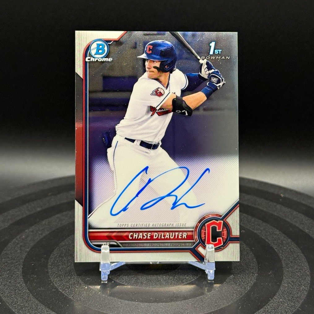 Topps 2022 Bowman Draft Chrome Draft Pick Autos Chase DeLauter RC /499