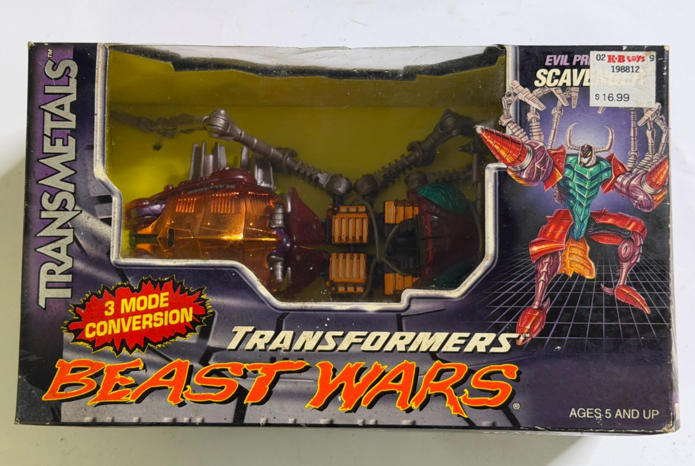 Transformers Beast Wars Evil Predacon Scavenger Figure 1997 Kenner #80423 NOB Transformers Beast Wars Evil Predacon Scavenger Figure 1997 Kenner #80423 NOB