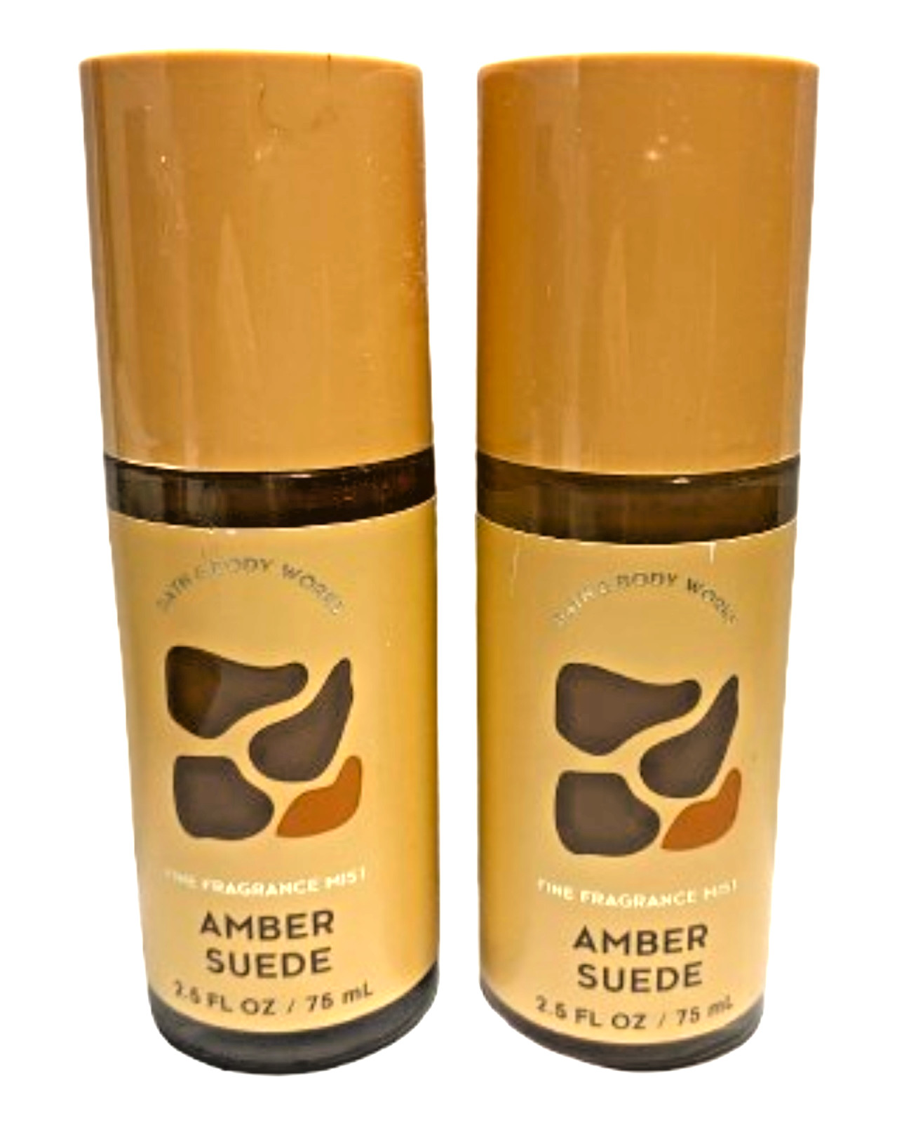 2x AMBER SUEDE Fine Fragrance Mist Spray Travel Bath and Body Works  