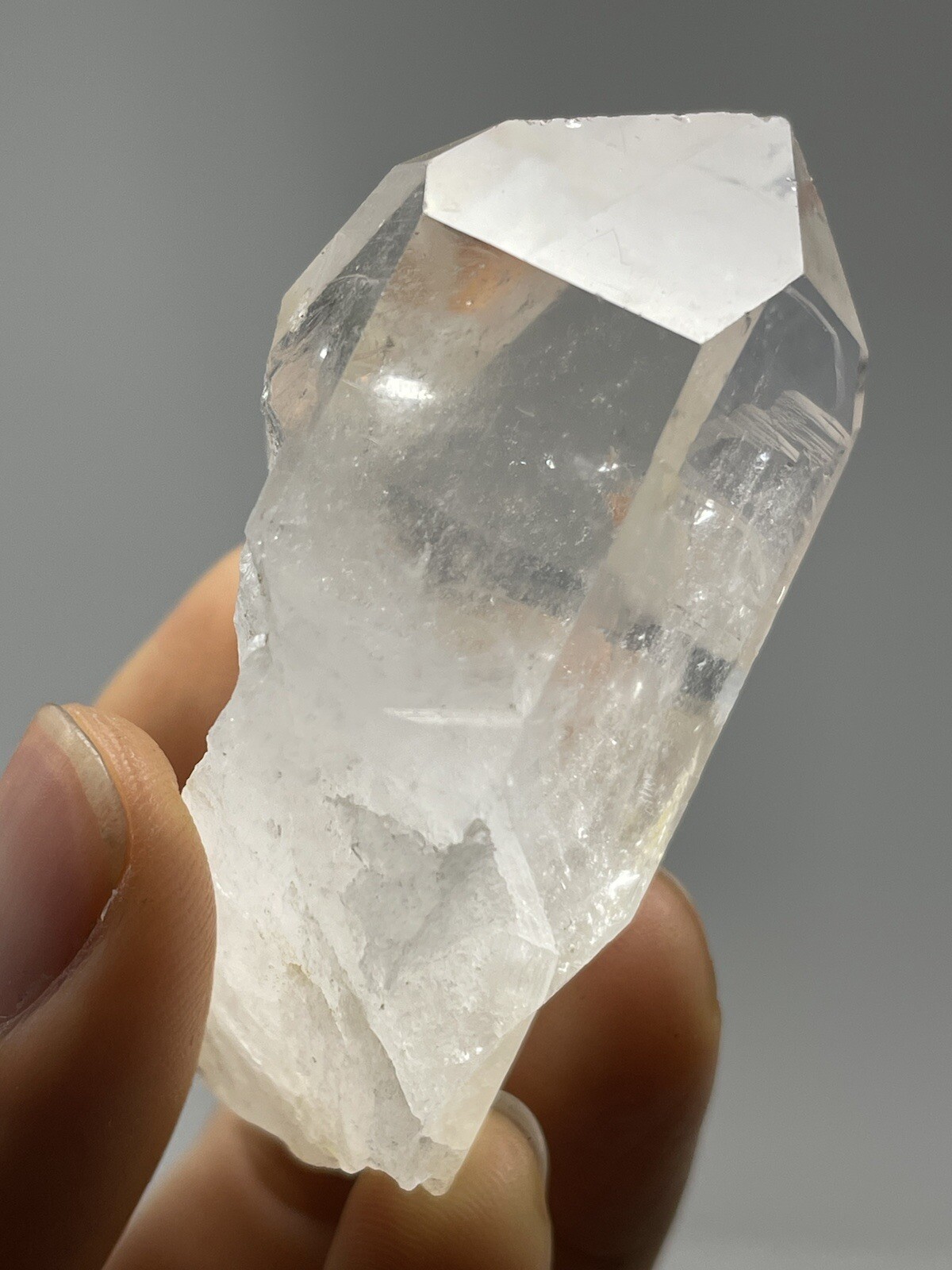 RARE Clear Quartz Natural RECORD KEEPER Wand Point 2.2oz Brazil Reiki Crystal Q1