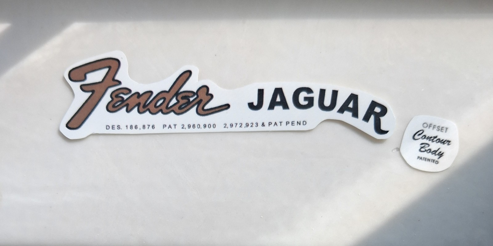 Fender Jaguar 1960\'s style Waterslide Decal Pre-Cut & Ready to Use Fender Jaguar 1960\'s style Waterslide Decal Pre-Cut & Ready to Use