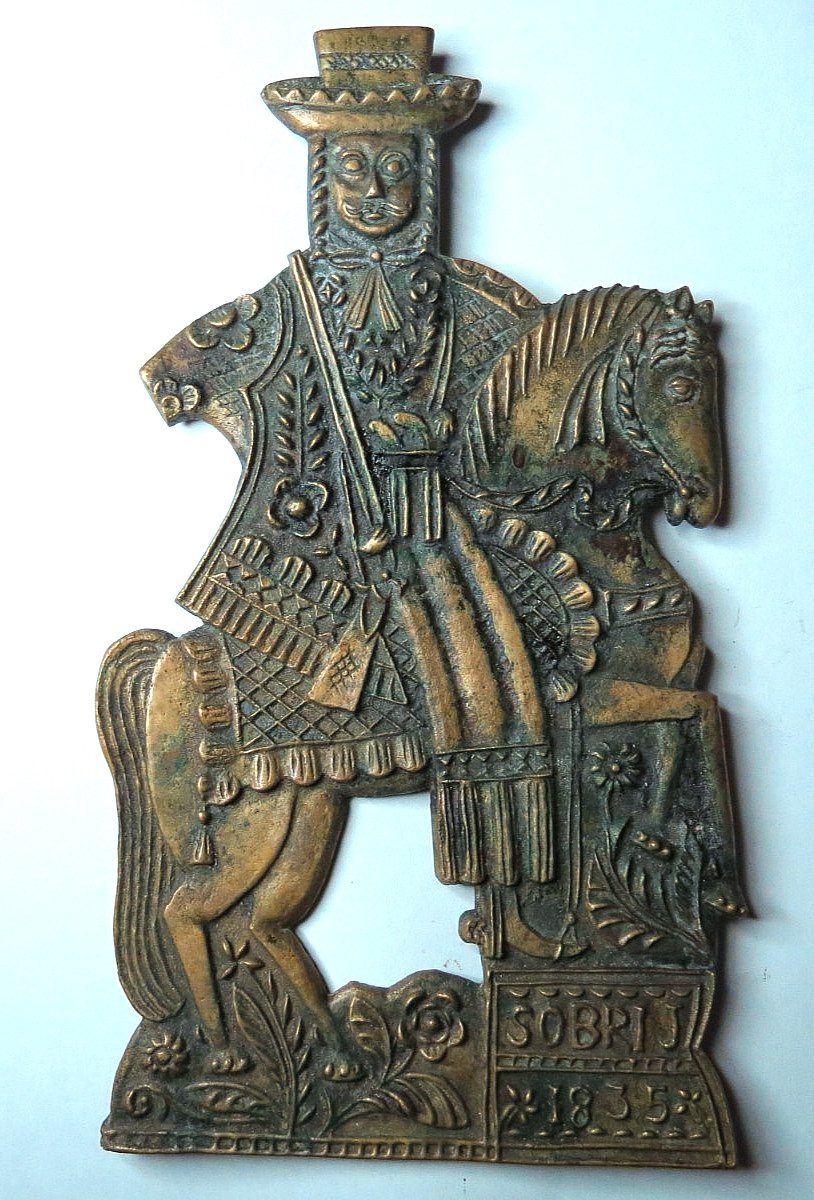 ANTIQUE LARGE RELIGIOUS DECOR PLAQUE WARRIOR HORSE BRONZE SOBRI J 1835 GOTHIC 8\ ANTIQUE LARGE RELIGIOUS DECOR PLAQUE WARRIOR HORSE BRONZE SOBRI J 1835 GOTHIC 8\