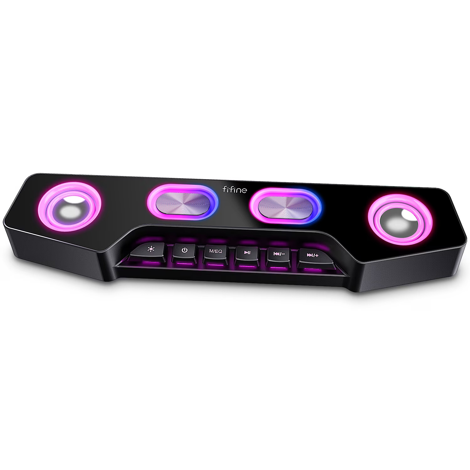 FIFINE Wireless Bluetooth Speakers for PC Computer, iPhone, RGB Gaming Soundbar 