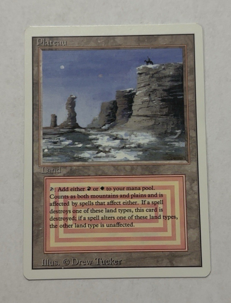 1994 MTG Magic The Gathering Revised Edition Plateau LP