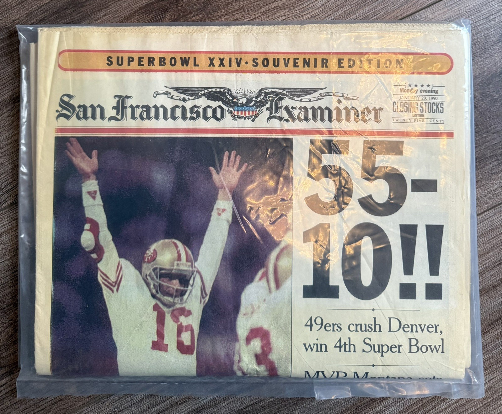 Vtg San Francisco Examiner Souvenir Edition 49ers Super Bowl XXIV Newspaper Vtg San Francisco Examiner Souvenir Edition 49ers Super Bowl XXIV Newspaper