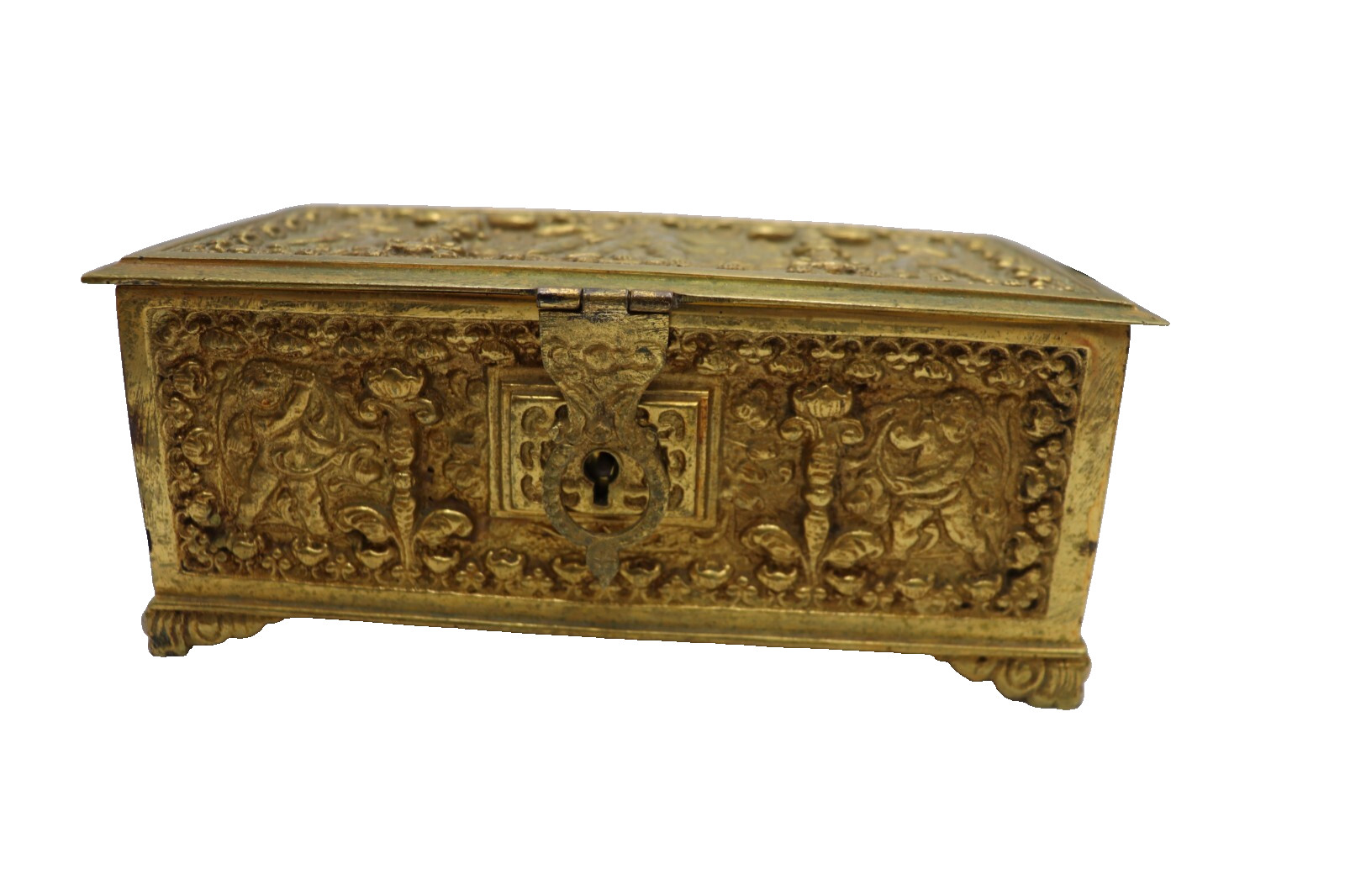 Late 19th Century Renaissance Revival Style Bronze Box WITH CHERUBS SPAIN Late 19th Century Renaissance Revival Style Bronze Box WITH CHERUBS SPAIN