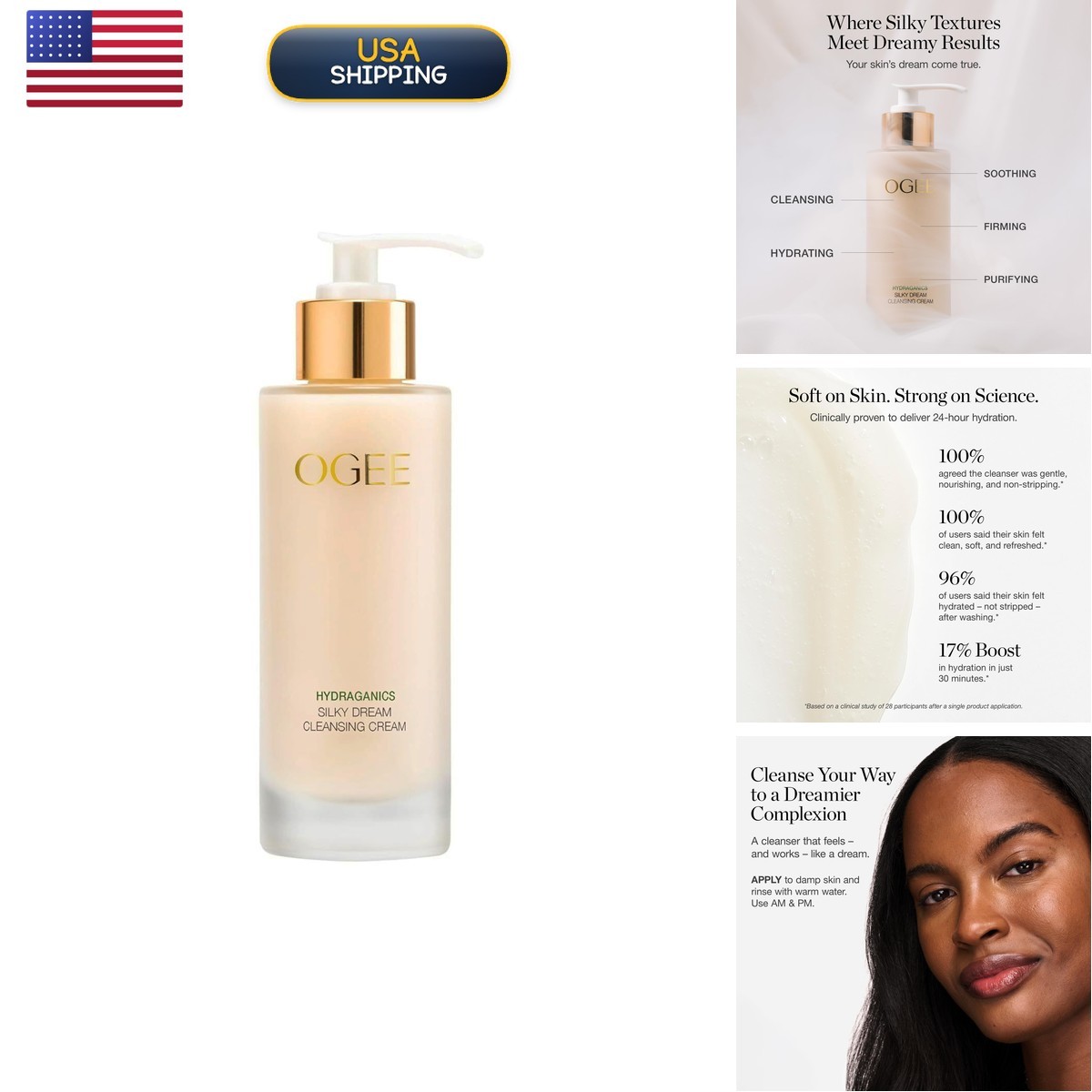 Ogee Silk Dream Facial Cleanser Cream 90mL