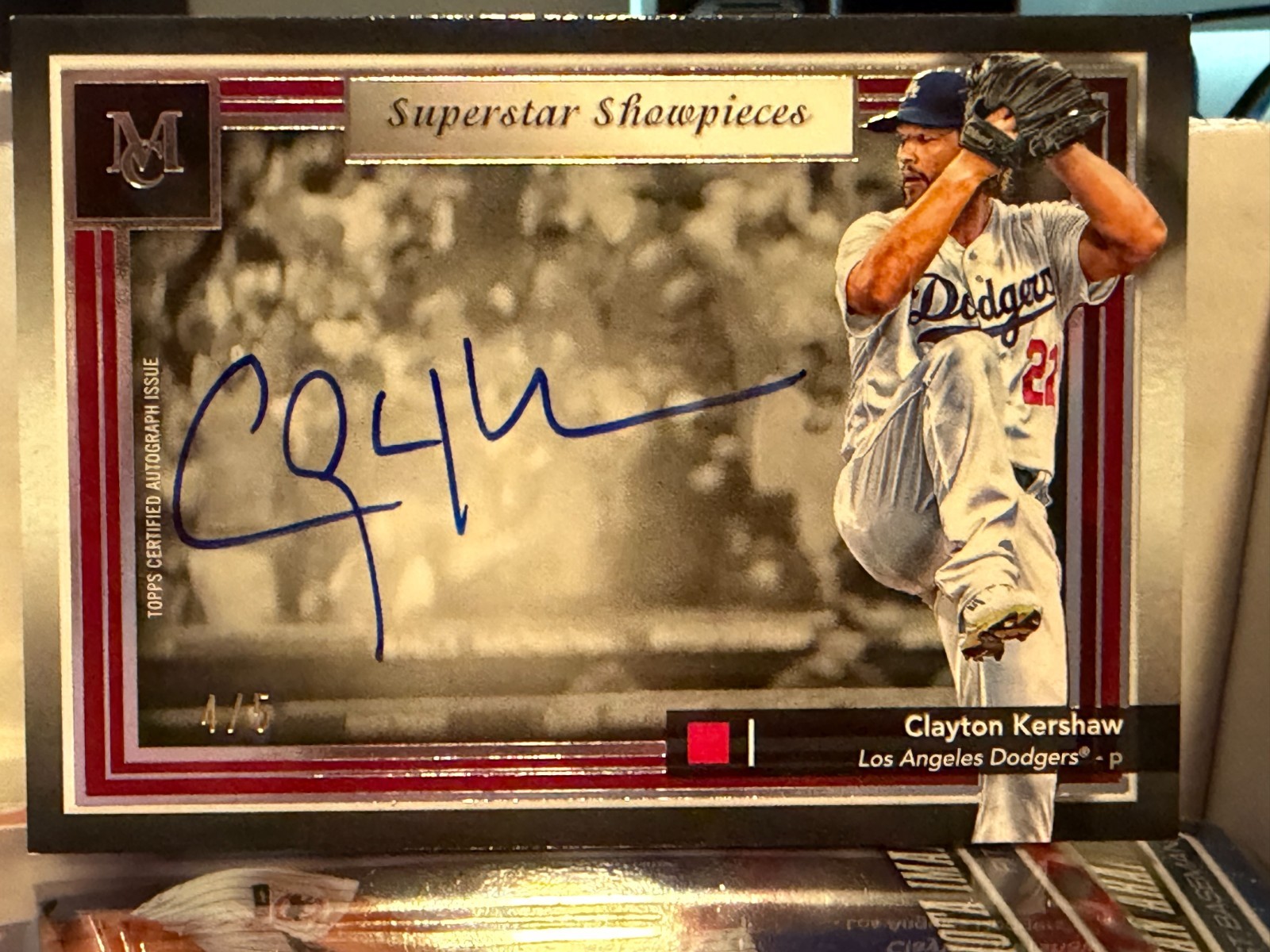 Topps Museum Collection 2024 Clayton Kershaw Superstar Showpieces Red /5 Topps Museum Collection 2024 Clayton Kershaw Superstar Showpieces Red /5