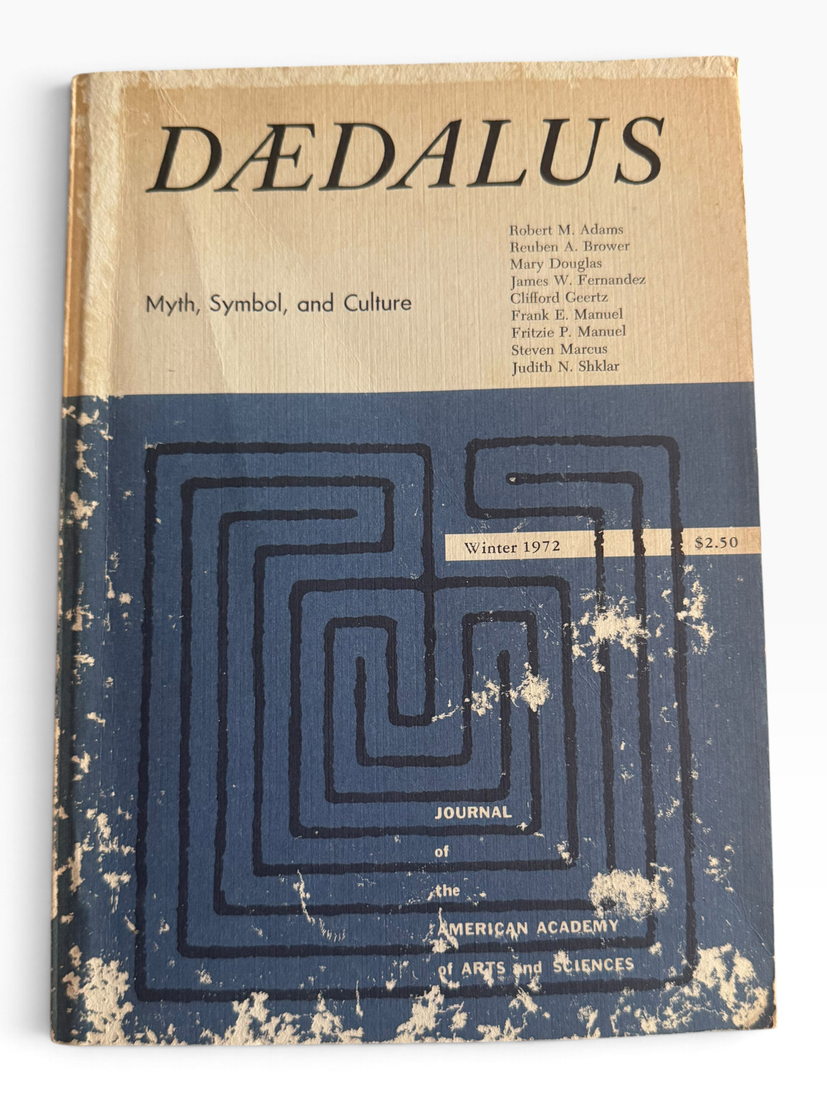 Daedalus Journal Winter 1972 Myth Symbol and Culture Vol 101 No 1 Paperback