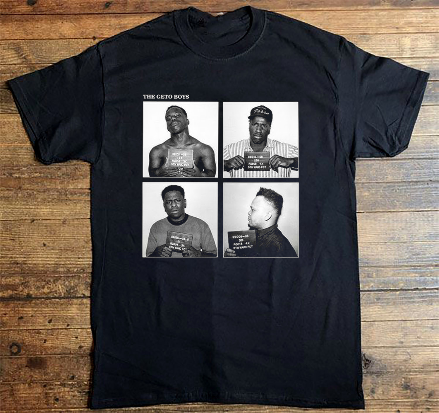 Geto Boys Self Titled Vintage Hip Hop Rap Album Black Graphic T-Shirt