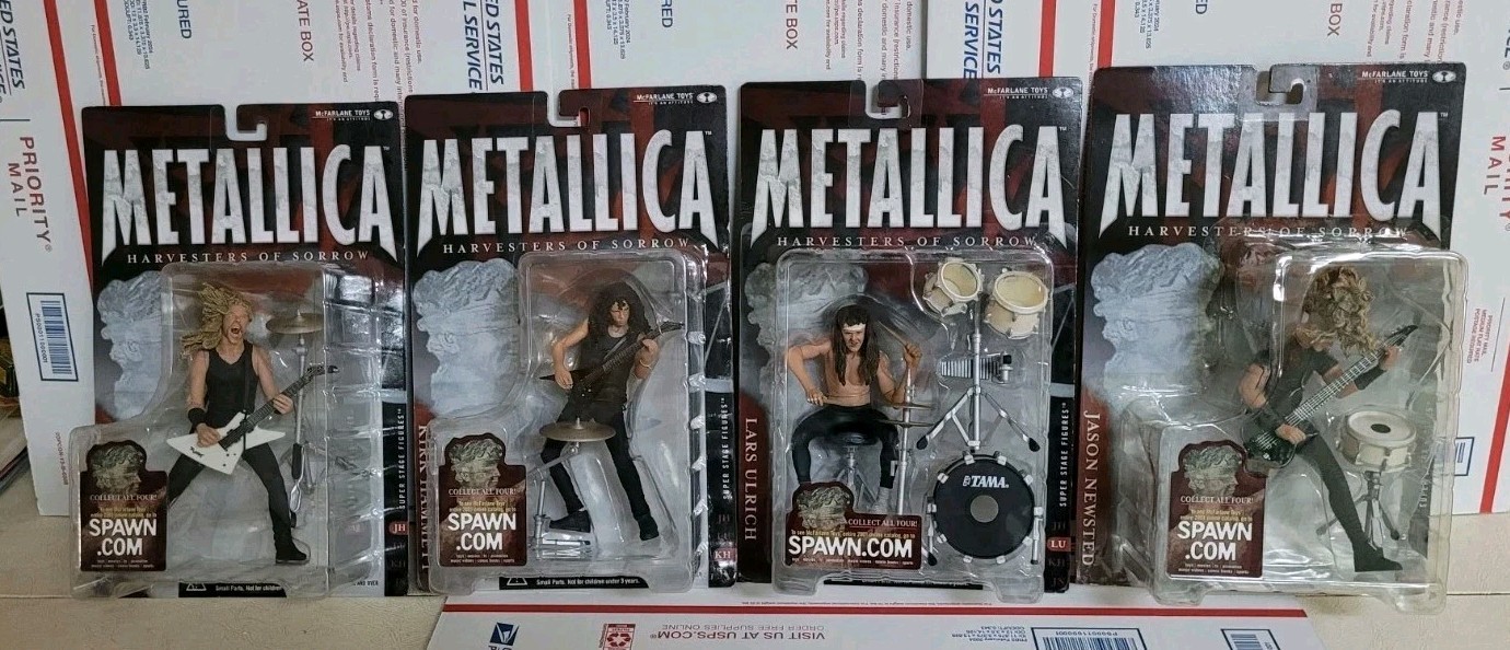 Metallica Harvesters of Sorrow 2001 McFarlane Spawn Complete 4 Figure Set SEALED Metallica Harvesters of Sorrow 2001 McFarlane Spawn Complete 4 Figure Set SEALED