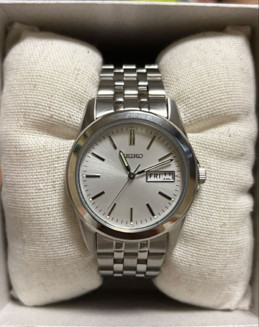 Seiko Selection SCXC007 Men's Quartz Watch White Dial Day Date JDM New