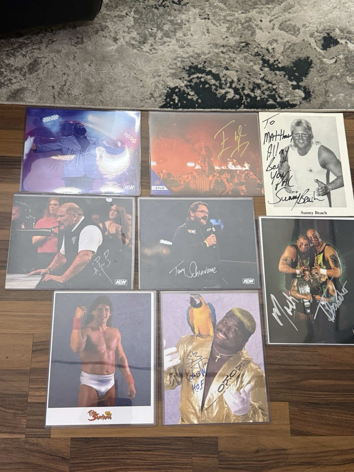Autographed Wrestling Photos Lot 8 Edge Arn Anderson Mark Henry etc AEW WWE WCW 