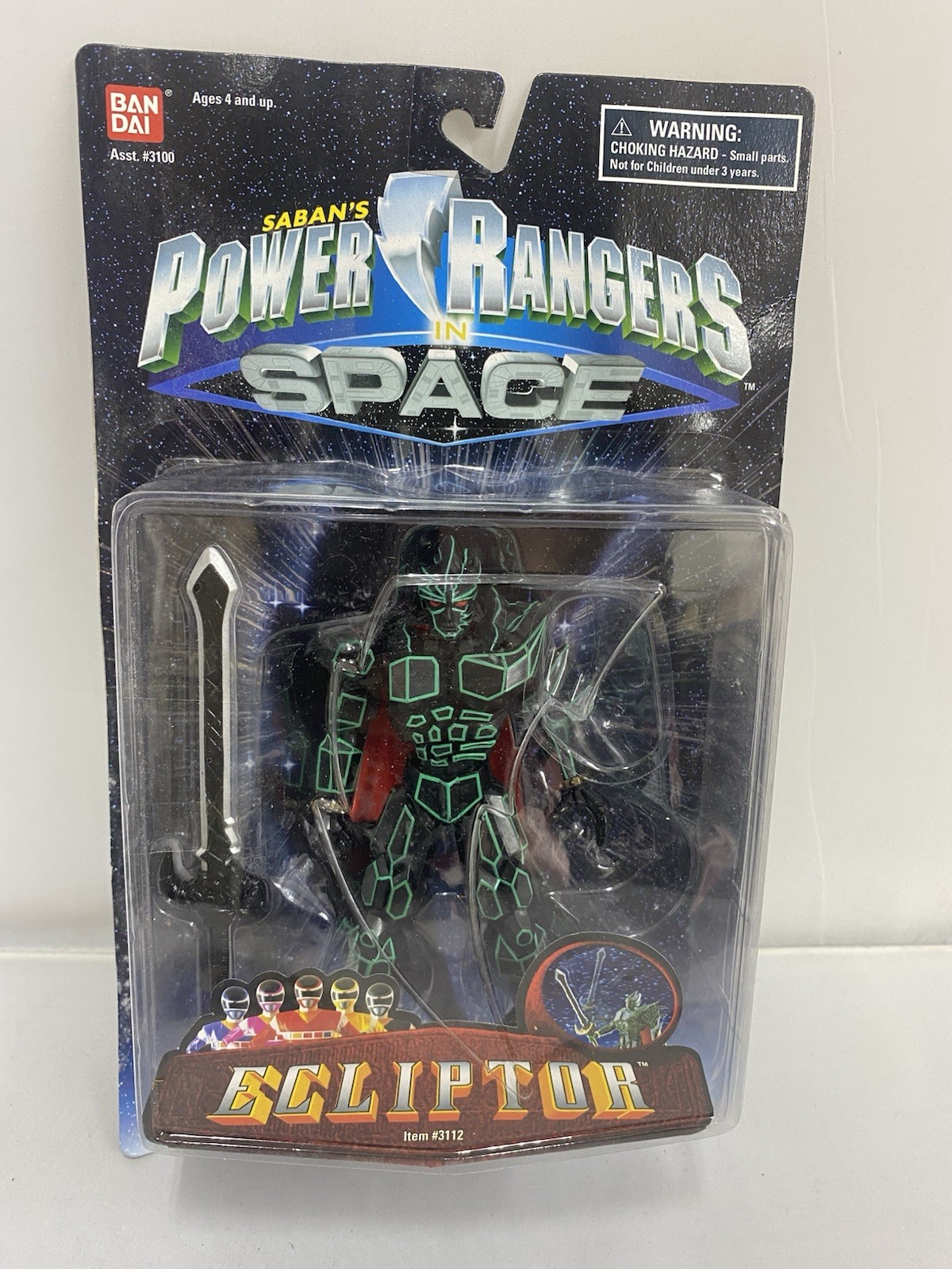 Power Rangers in Space - Ecliptor Action Figure SEALED Bandai 1997 eclipse