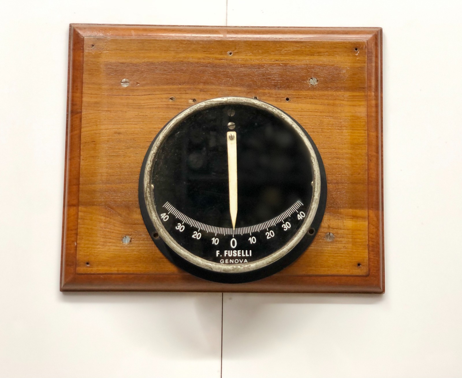 Maritime Old Antique Instrument from Genova Original F. Fuselli Ship Clinometer