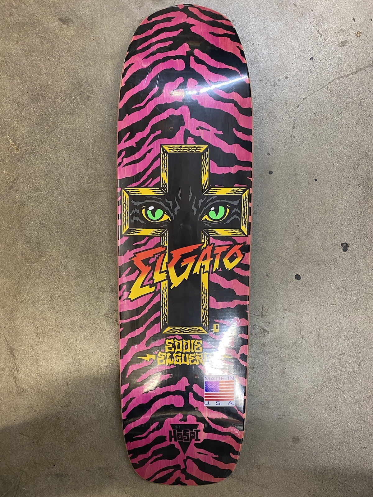 Rare Eddie Elguera Hosoi Skateboard Deck El Gato The Cat NOS Zebra H Street Rare Eddie Elguera Hosoi Skateboard Deck El Gato The Cat NOS Zebra H Street