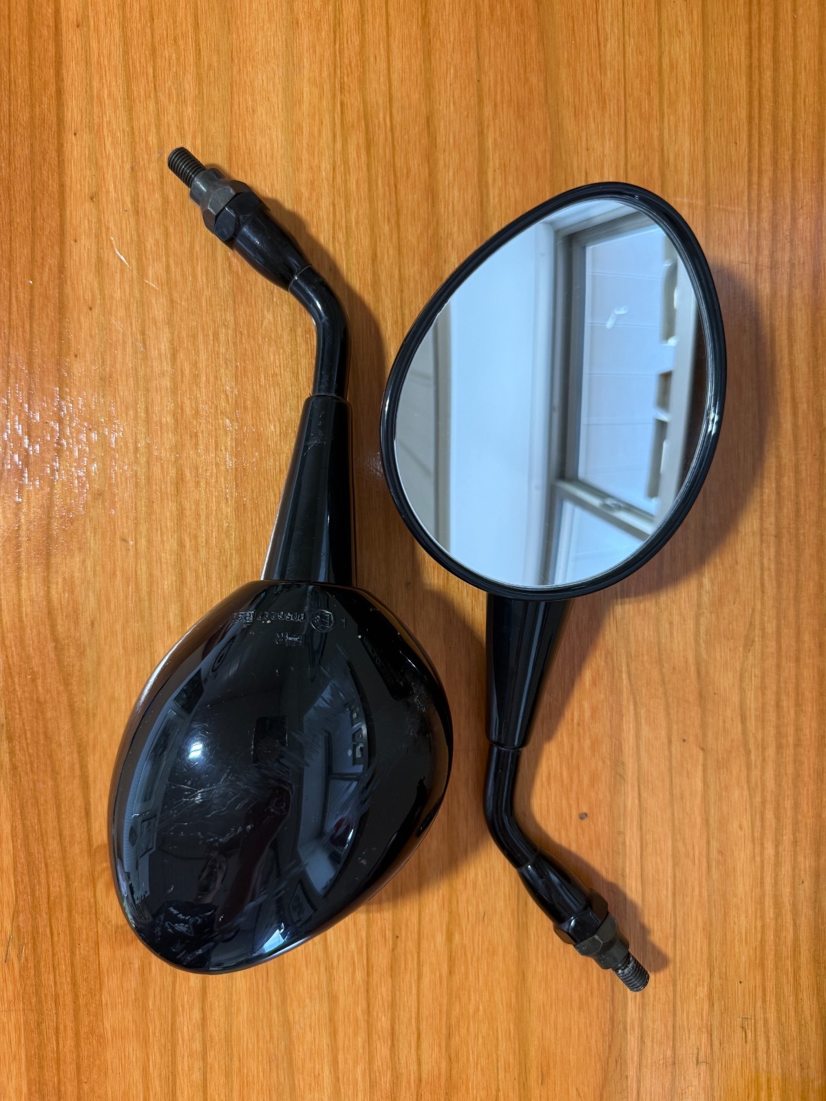 Moto Guzzi V11 Sport Mirror Pair Gloss Black Left and Right Moto Guzzi V11 Sport Mirror Pair Gloss Black Left and Right