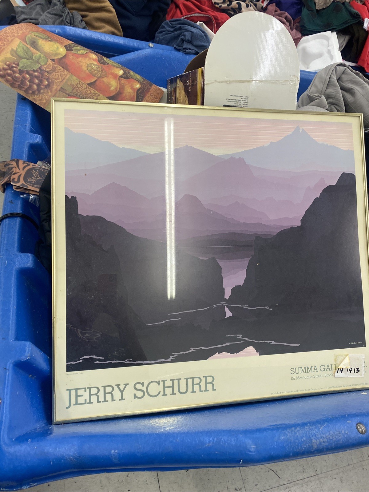 Excellent Jerry Schurr 1983 San Andreas Lake 30x30 print 