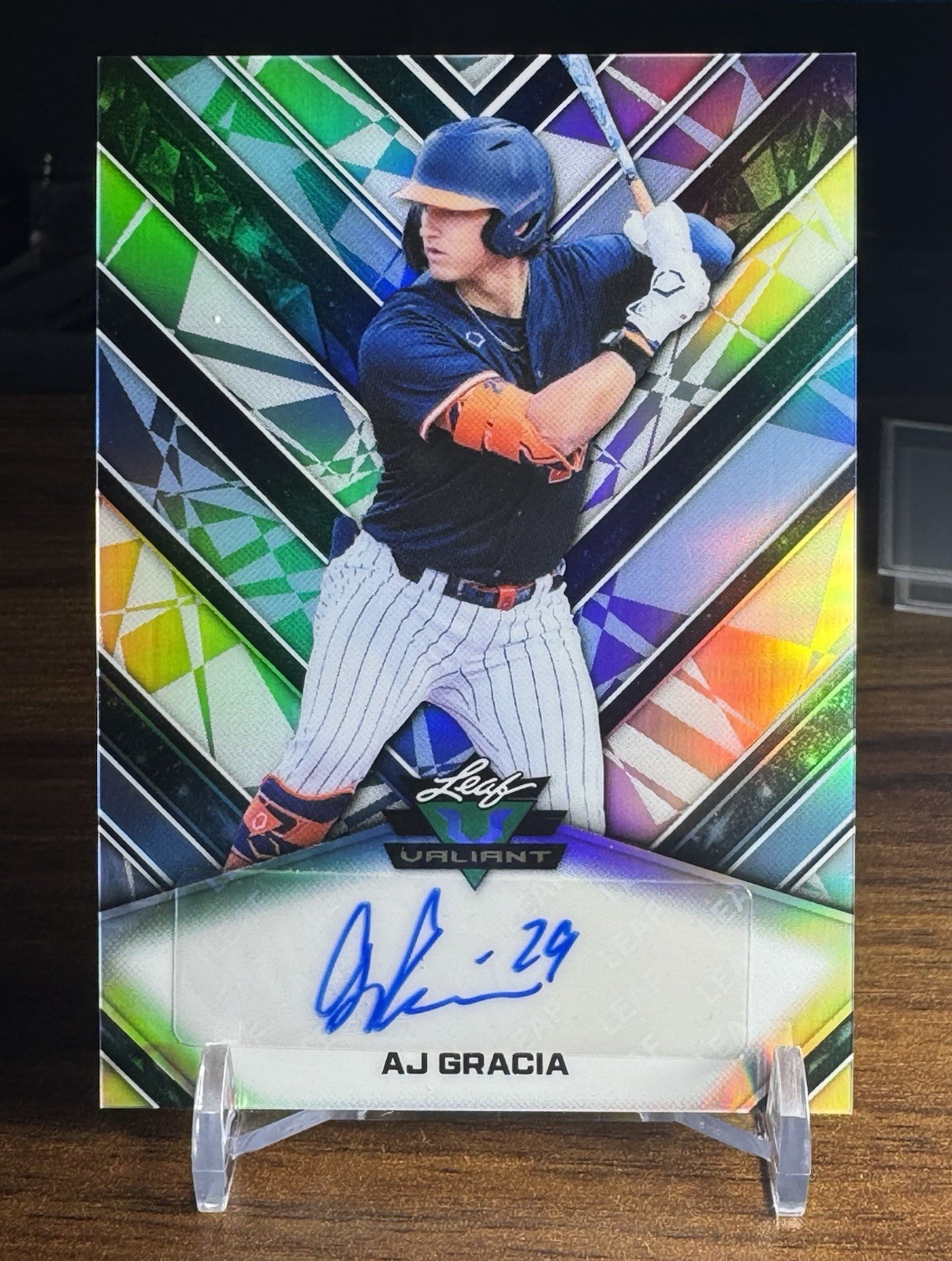 AJ Garcia Auto /75 Purple Valiant - 2026 Leaf Metal Draft Baseball AJ Garcia Auto /75 Purple Valiant - 2026 Leaf Metal Draft Baseball