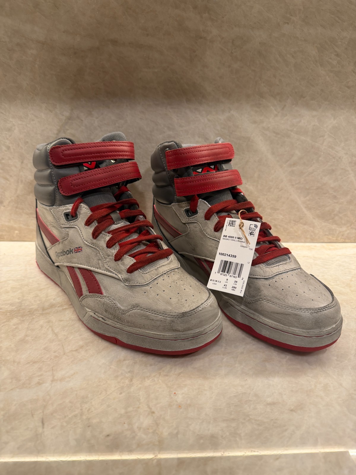 🔥 Reebok BB 4000 II Mid Alien Romulus Shoes White Red Grey 100214359 🔥