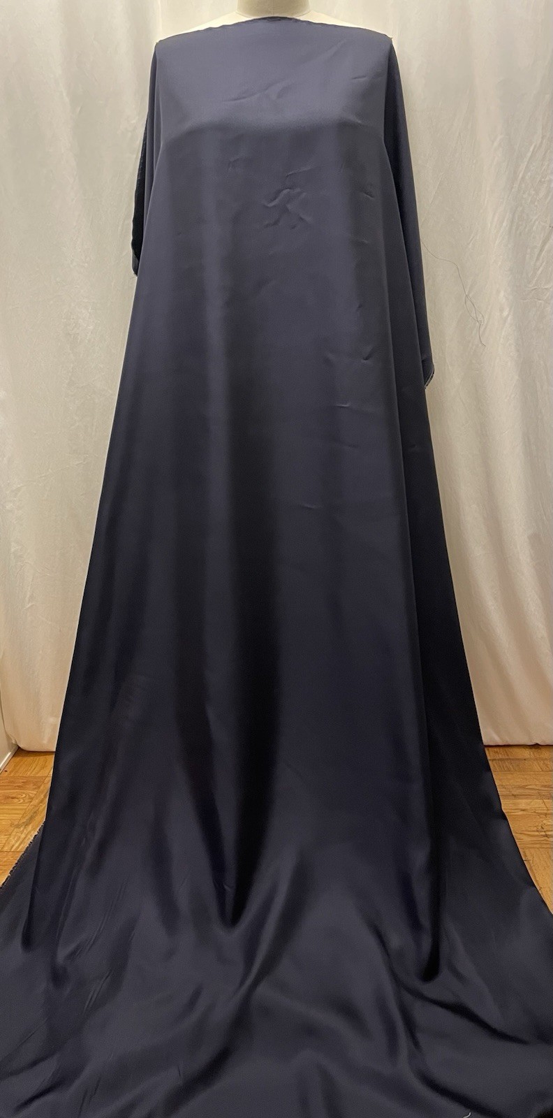 100% Pure Silk Twill  Rich Navy Blue Luxury Fabric By The Yard 46\
