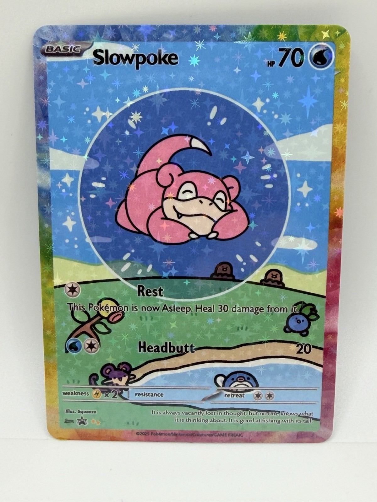 Pokemon Bubble Slowpoke Special Doujin Art Holo Card