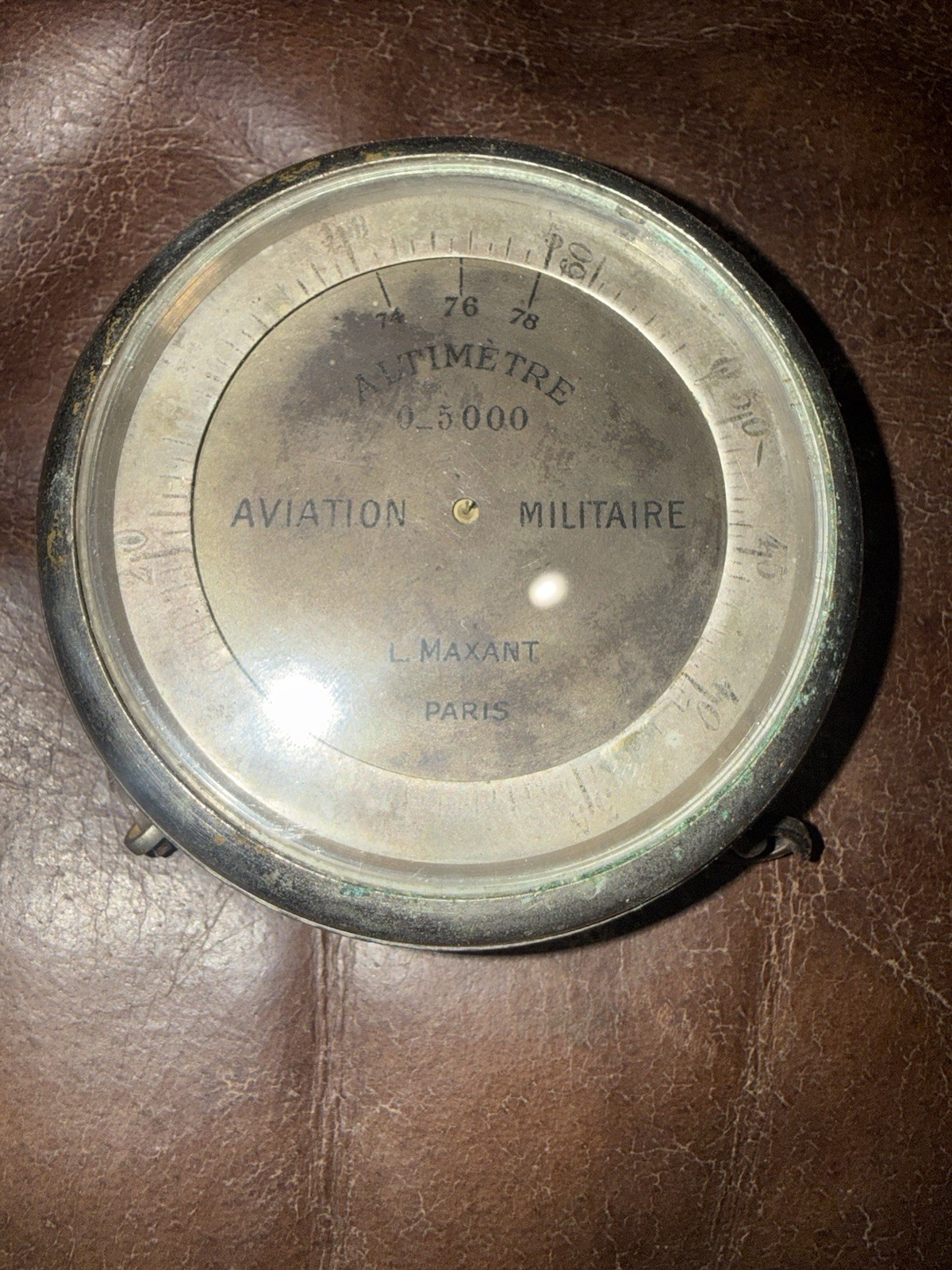 WW1 era French Military Air Service aircraft altimeter barometer WW1 era French Military Air Service aircraft altimeter barometer