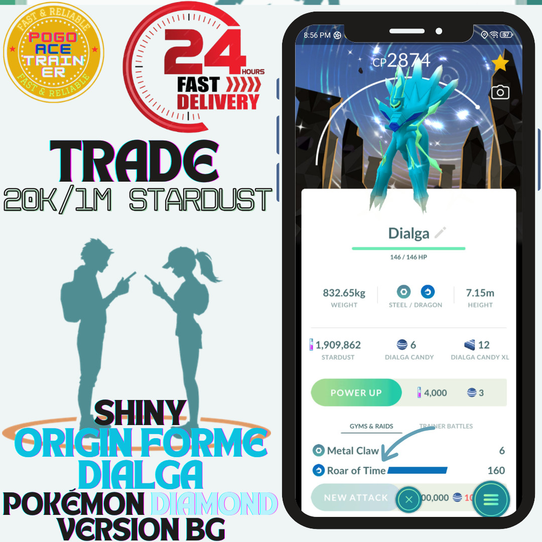 [SpecialBG] Shiny Dialga O – Roar of Time - Pokémon Diamond Version BG✨DIGITAL✨