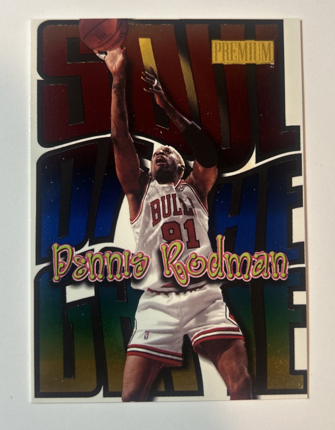 1998-99 Skybox Premium - Soul of the Game Dennis Rodman #5 SG - Chicago Bulls 1998-99 Skybox Premium - Soul of the Game Dennis Rodman #5 SG - Chicago Bulls