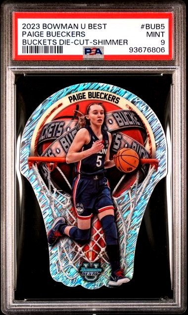 2023 Bowman U Best Buckets Die-Cut Shimmer #BUB-5 Paige Bueckers /50 PSA 9