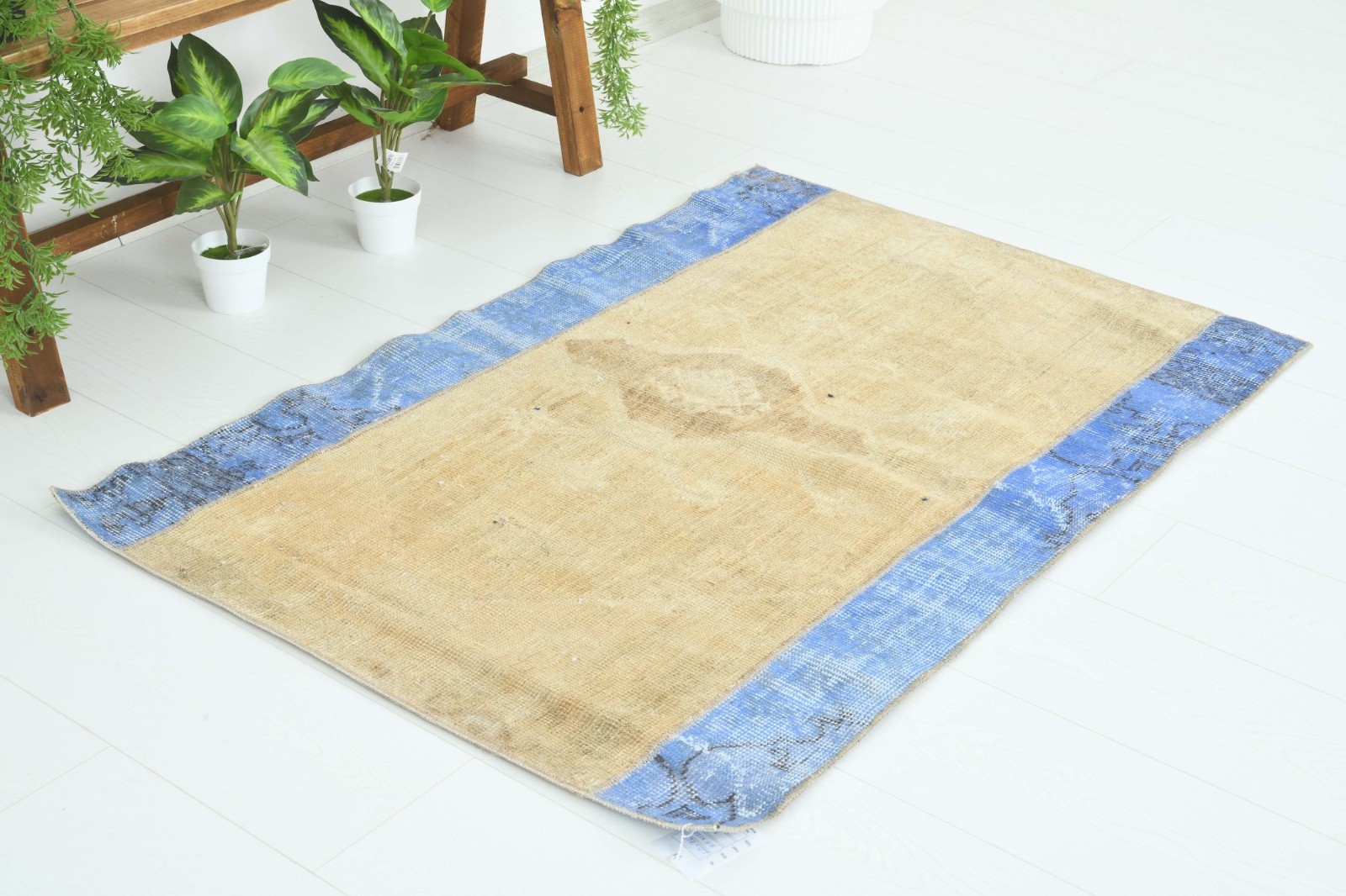 Turkish Small Area Rug 3x4 Hand-Knotted Vintage Oushak Oriental Rug Carpet,749