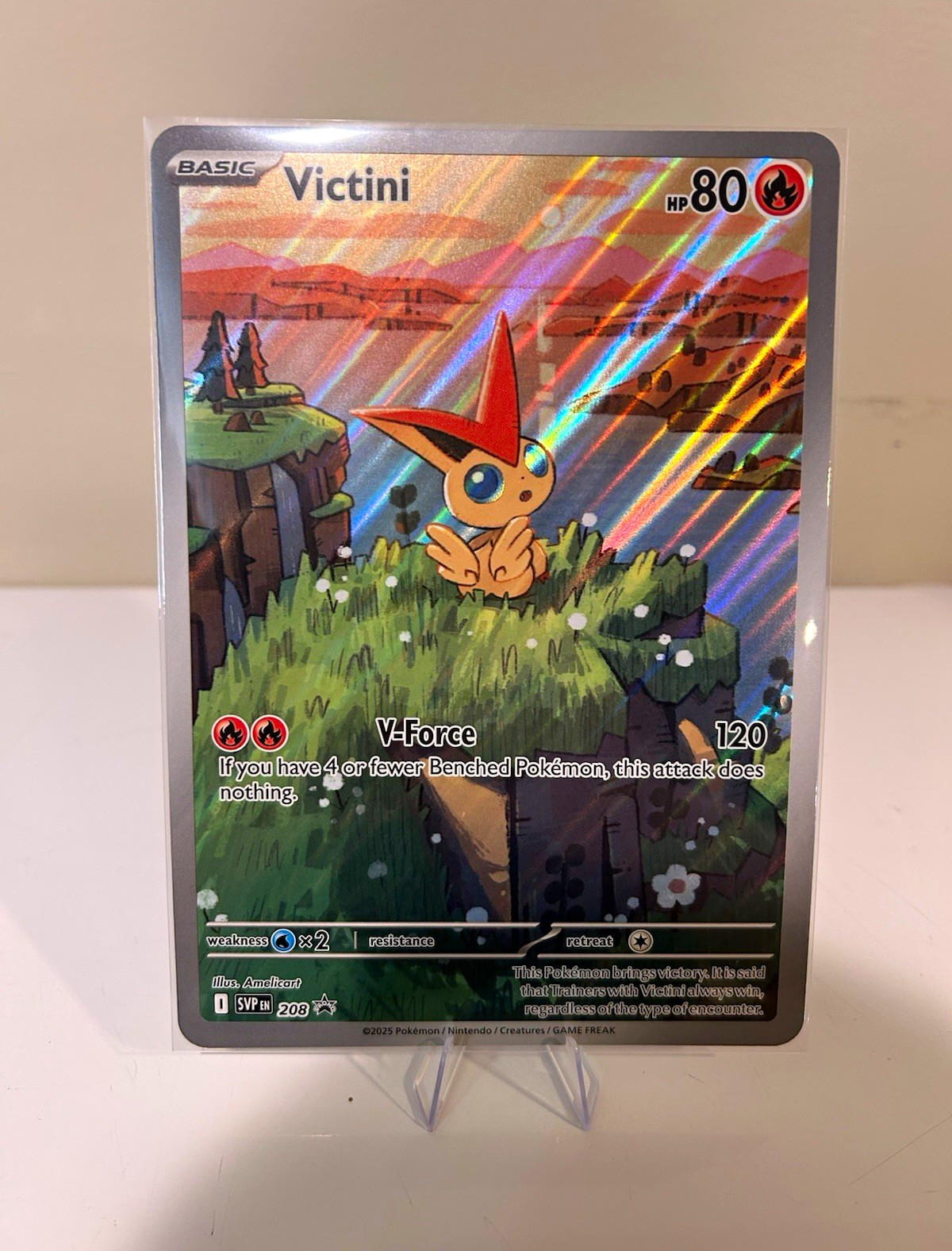 Pokemon TCG Victini 208 JUMBO SV Scarlet & Violet Promo Holo