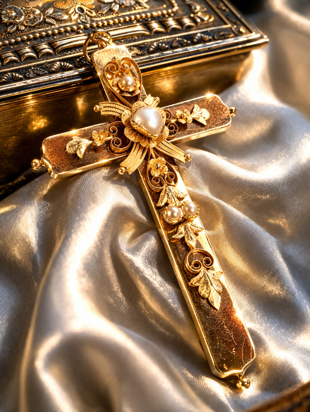Fine Antique Victorian Religious 18K Cross Prayer Book Set Museum Quality C 1869