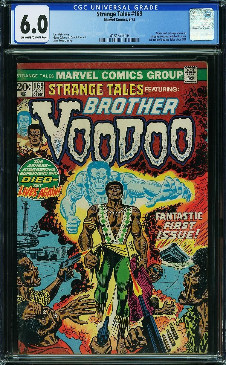 Strange Tales 169 CGC 6.0 FN OW-WP 1st Brother Voodoo Marvel 1973
