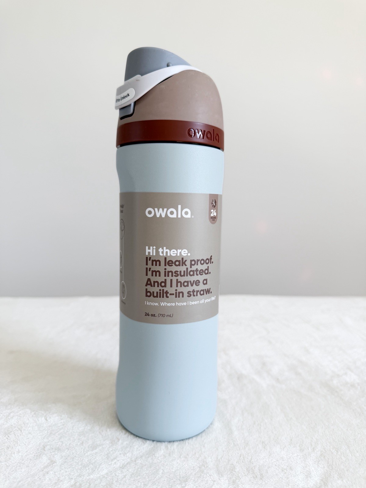 Owala FreeSip 24 oz Calm Waters Insulated Water Bottle New Authentic