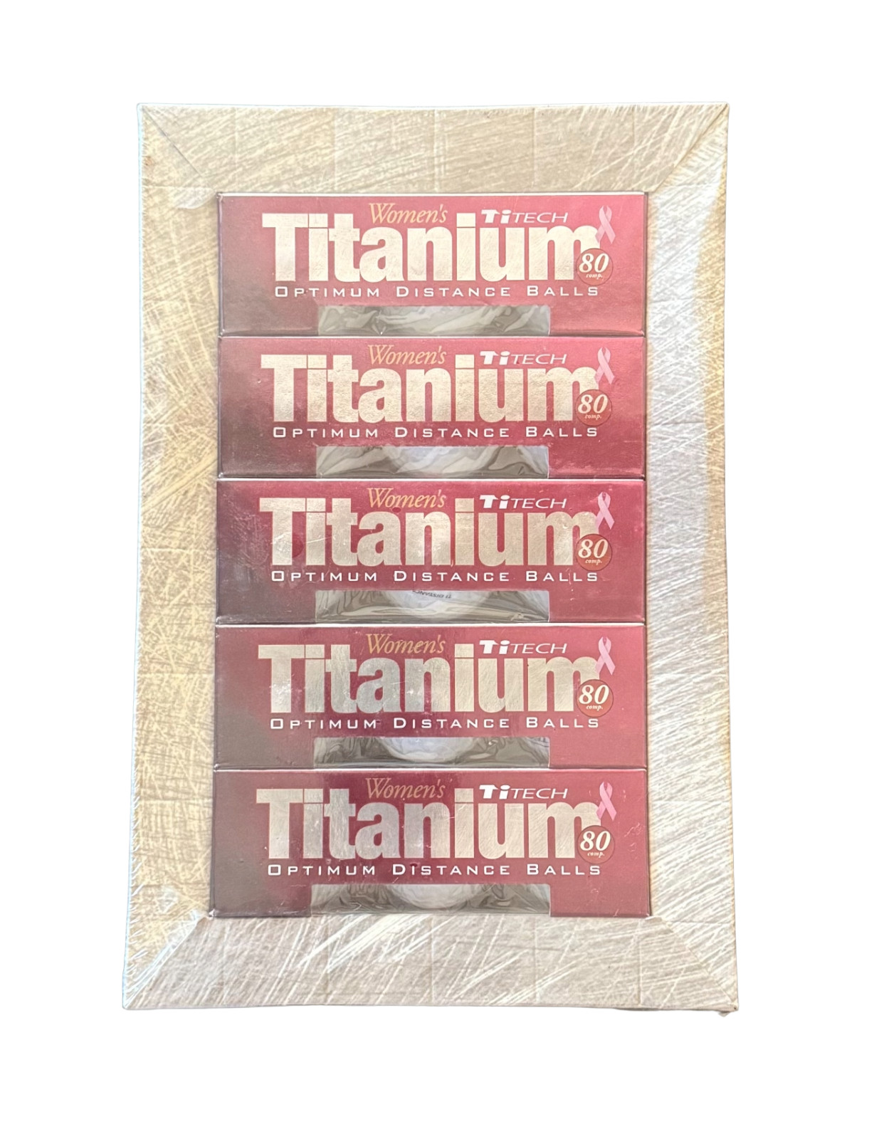 Titech Titanium Women\'s Golf Balls, Breast Cancer Sponsored 15pk Ladies 80 Comp 