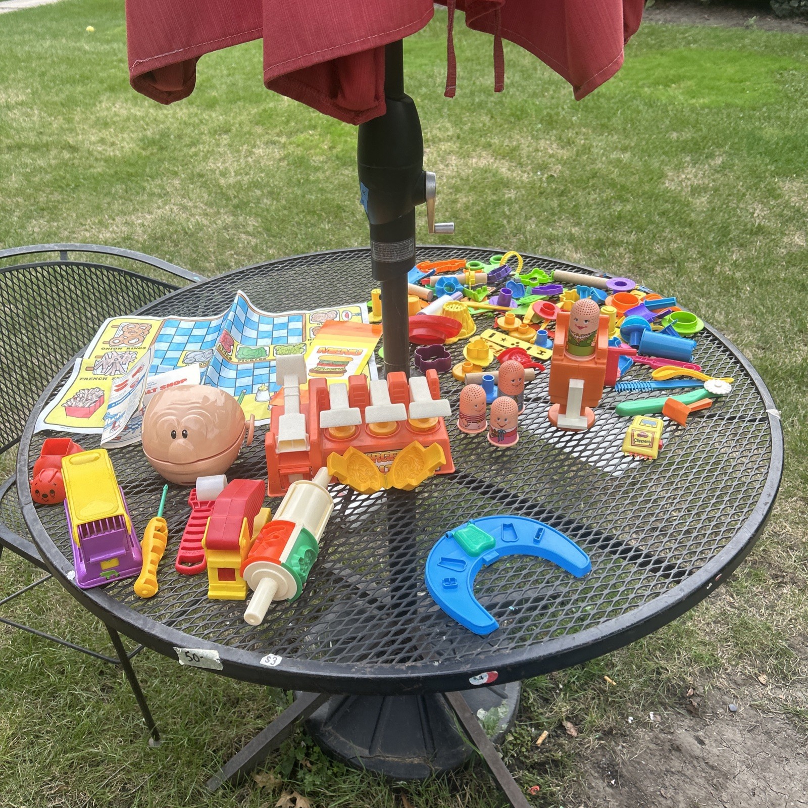 Vintage Play‑Doh Lot 70s Pumper Barber Shop Hamburger Shop Etc.. See Photos