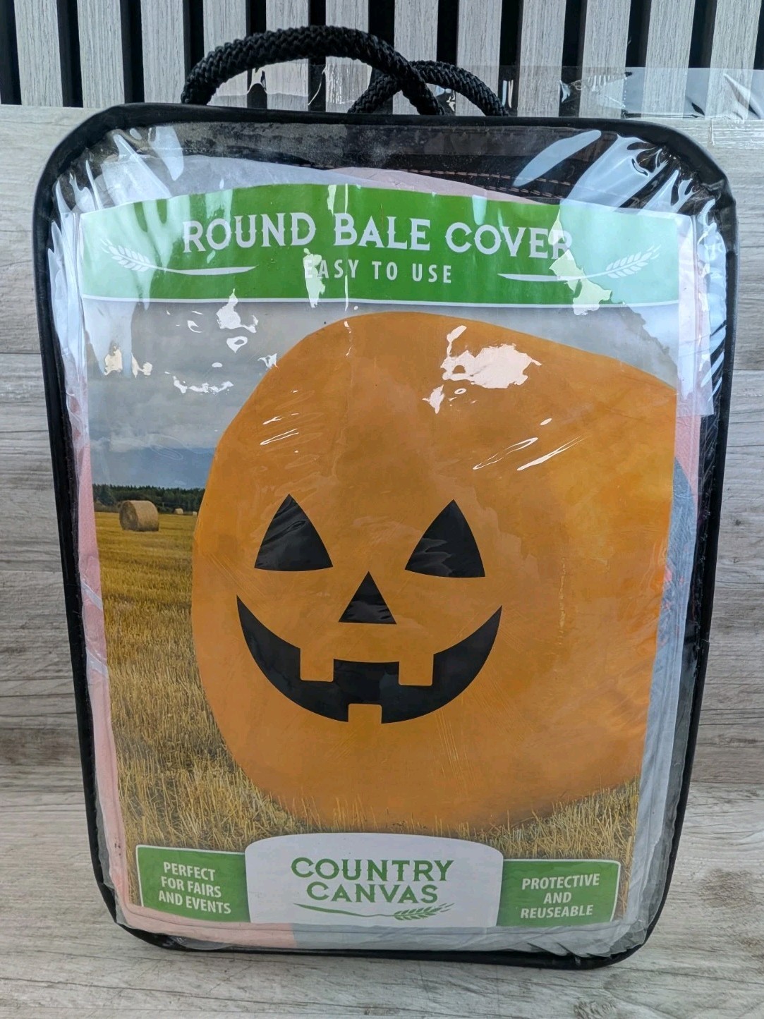 Halloween Pumpkin Face Holiday Bale Round Roll Cover Ranch & Farm COUNTRY CANVAS Halloween Pumpkin Face Holiday Bale Round Roll Cover Ranch & Farm COUNTRY CANVAS