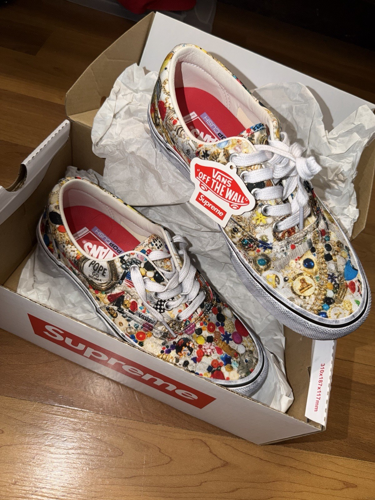Vans Era Supreme x Mike Kelly , US 8.5 White Vans Era Supreme x Mike Kelly , US 8.5 White