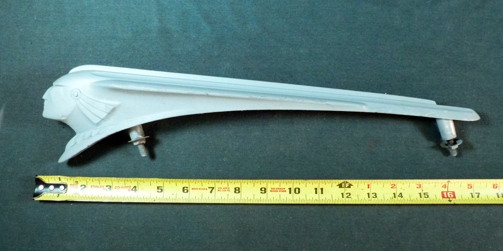 vintage 1953 Pontiac Indian Chief HOOD ORNAMENT #4152058 painted gray vintage 1953 Pontiac Indian Chief HOOD ORNAMENT #4152058 painted gray