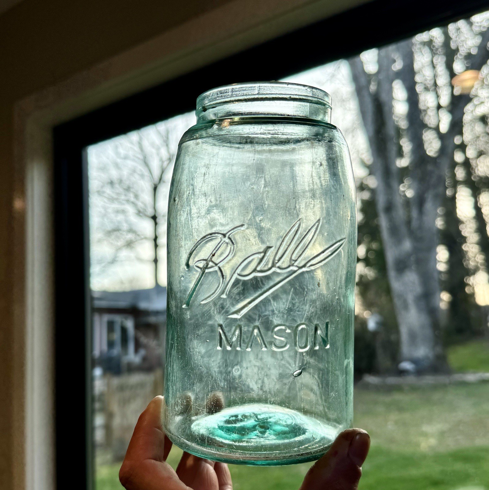 Ball Mason Early Triple L Jar With Error A Is Upside Down V Rare Unusual Mold