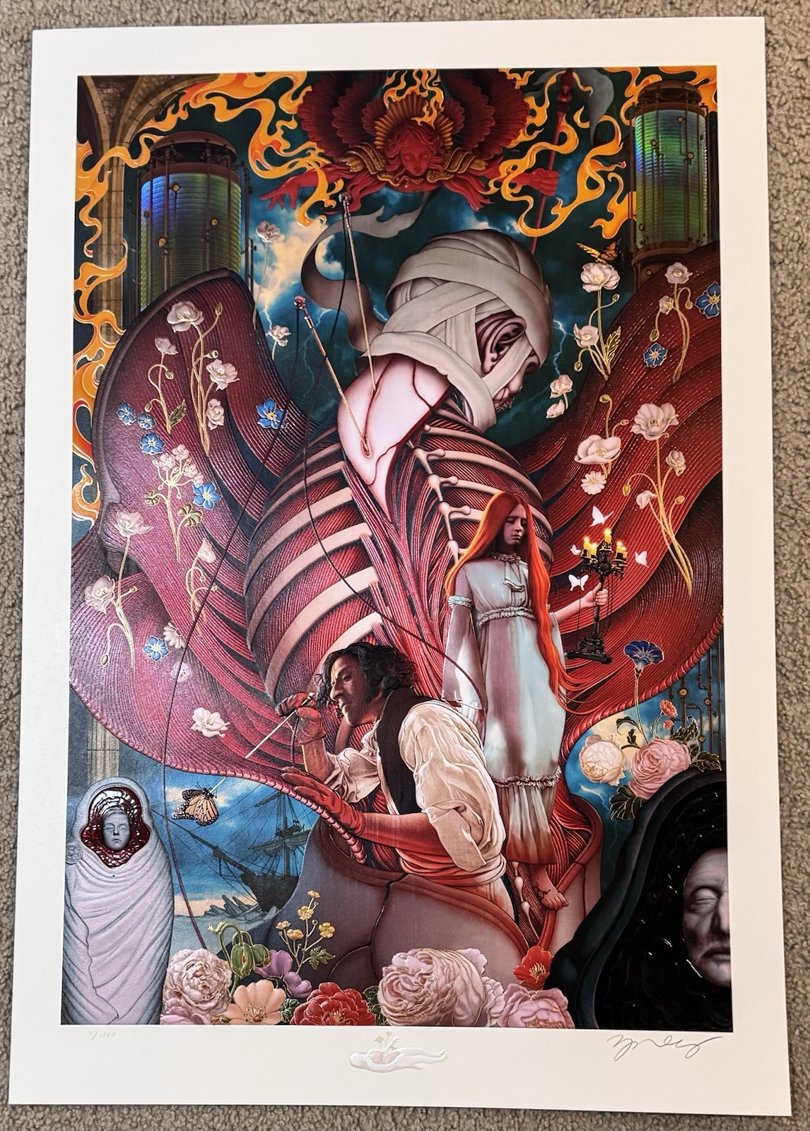 Guillermo Del Toro Frankenstein Movie Poster James Jean Art Print S/# 1/1337