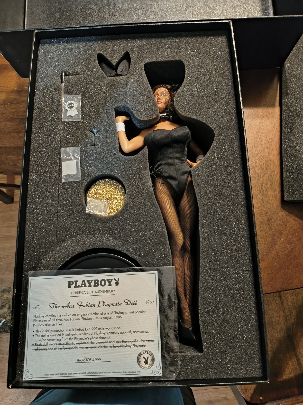 Playboy Ava Fabian Playmate Doll Miss August 1986 Series IV Limited Ed COA New Playboy Ava Fabian Playmate Doll Miss August 1986 Series IV Limited Ed COA New