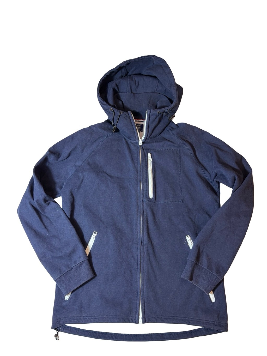 BEAMS HEART Men’s Large Navy Multi Zip Fleece Hoodie Jacket Japanese Streetweara